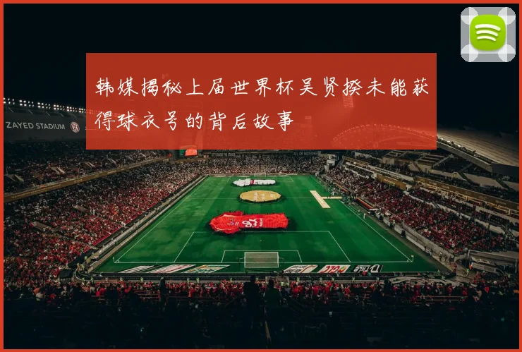 韩媒揭秘上届世界杯吴贤揆未能获得球衣号的背后故事